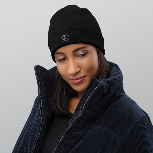 Cancard Organic Ribbed Beanie - Black